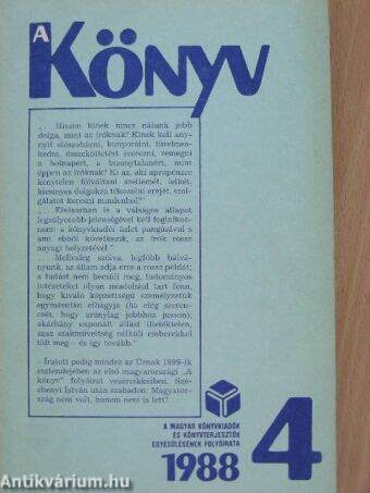 A Könyv 1988/4.