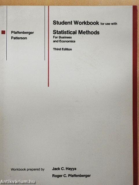 Student Workbook for use with Statistical Methods For Business and Economics