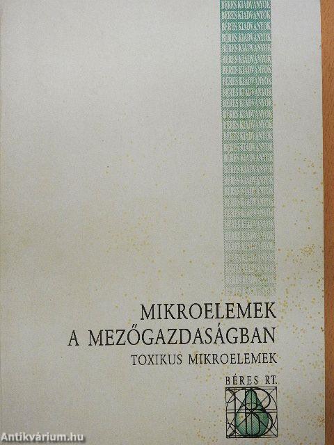 Mikroelemek a mezőgazdaságban III.