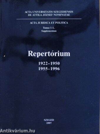 Repertórium 1922-1950, 1955-1996