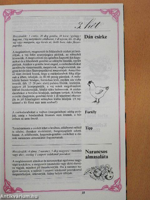 Étkek, tippek, fortélyok