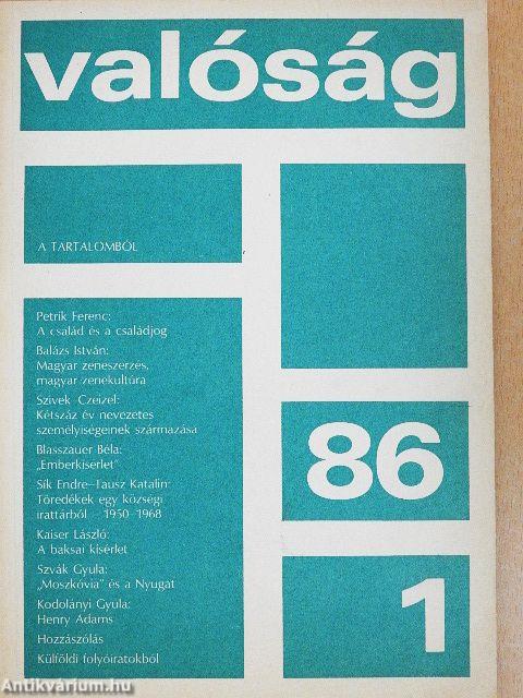 Valóság 1986. január