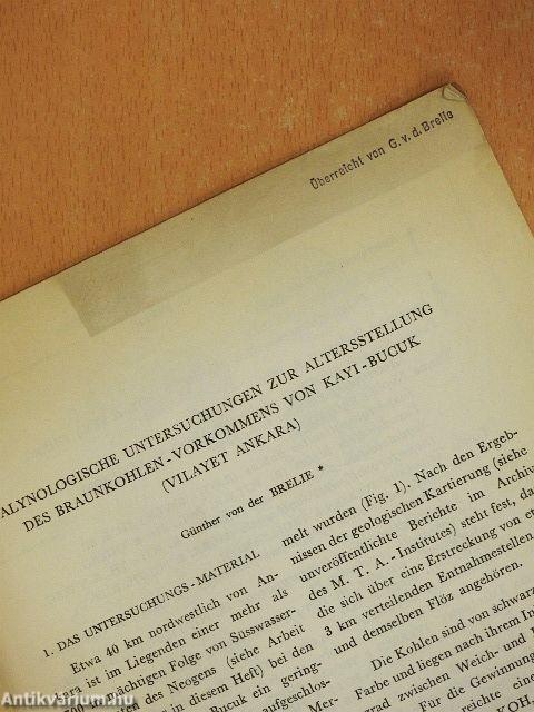 Palynologische Untersuchungen zur Altersstellung des Braunkohlen-Vorkommens von Kayi-Bucuk