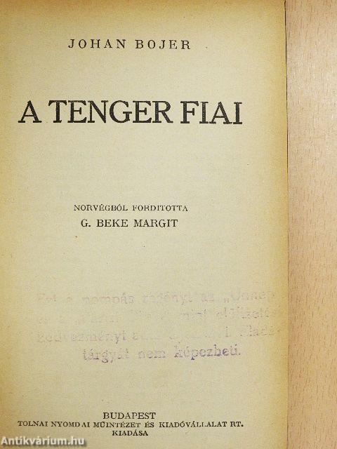 A tenger fiai