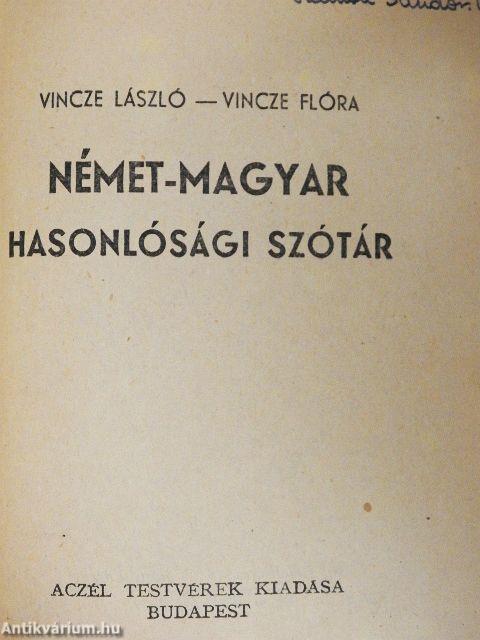 Német-magyar hasonlósági szótár