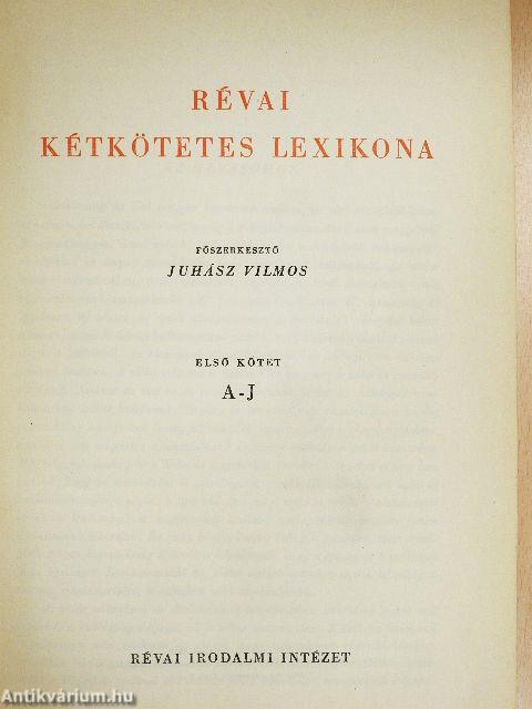 Révai kétkötetes lexikona 1-2.
