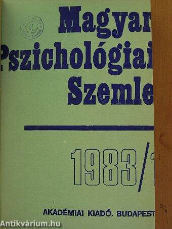 Magyar Pszichológiai Szemle 1983/1-6.