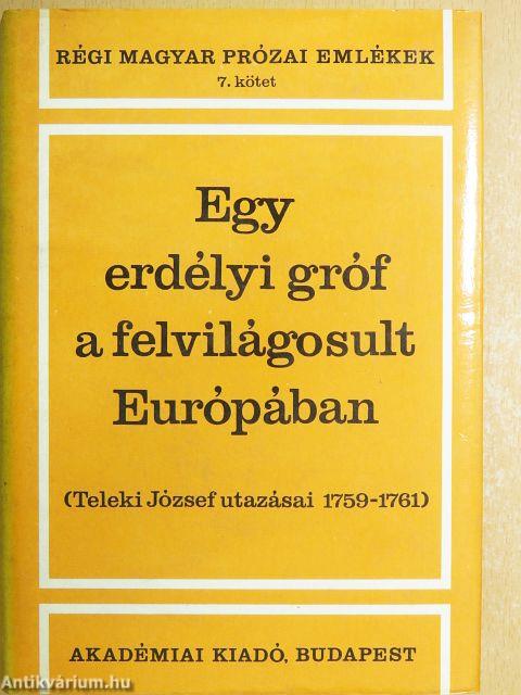 Egy erdélyi gróf a felvilágosult Európában