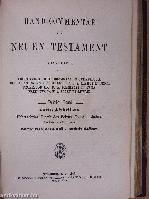 Hand-Commentar zum Neuen Testament III/1-2.