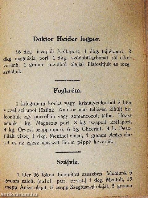 A házi vegyészet kis kincsestára