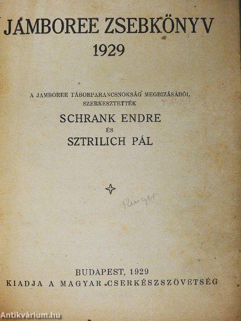 Jamboree zsebkönyv 1929.