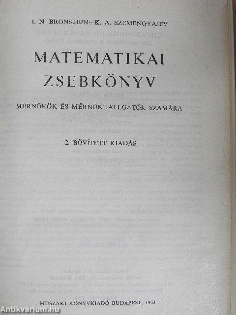 Matematikai zsebkönyv