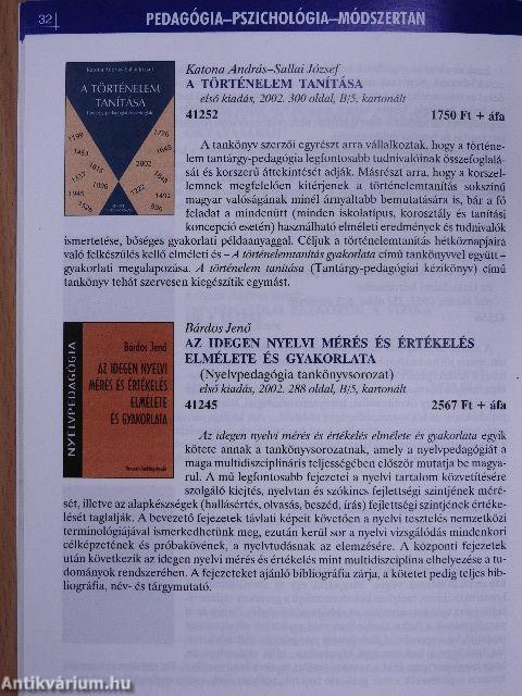 Universitas Felsőoktatási Lektorátus 2003 Katalógus