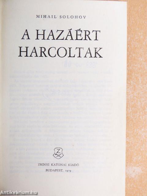 A hazáért harcoltak