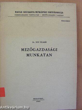 Mezőgazdasági munkatan