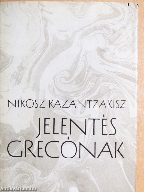 Jelentés Grecónak