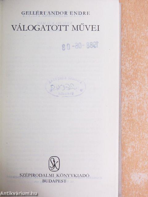 Gelléri Andor Endre válogatott művei