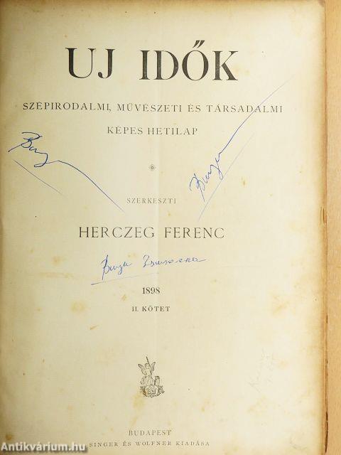 Uj Idők 1898. julius 3.-december 25. II. (fél évfolyam)