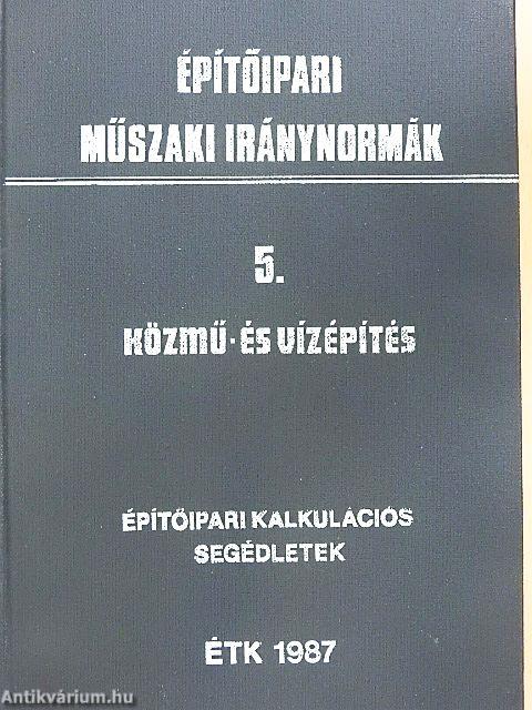 Építőipari műszaki iránynormák 5.
