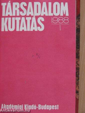 Társadalomkutatás 1988/1-4.