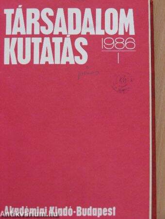Társadalomkutatás 1986/1-4.