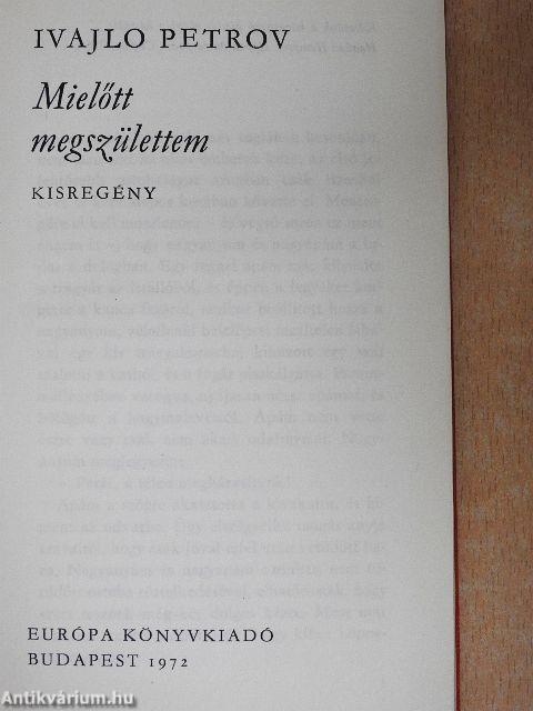 Mielőtt megszülettem