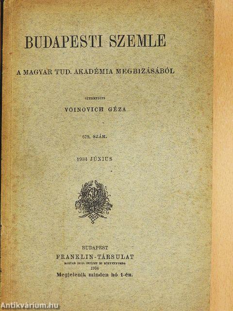 Budapesti Szemle 233. kötet 679. szám