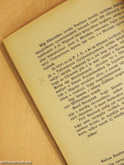 Döbrentei Gábor kiadatlan levelei Bölöni Farkas Sándorhoz