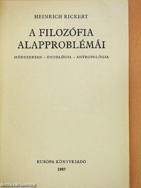 A filozófia alapproblémái