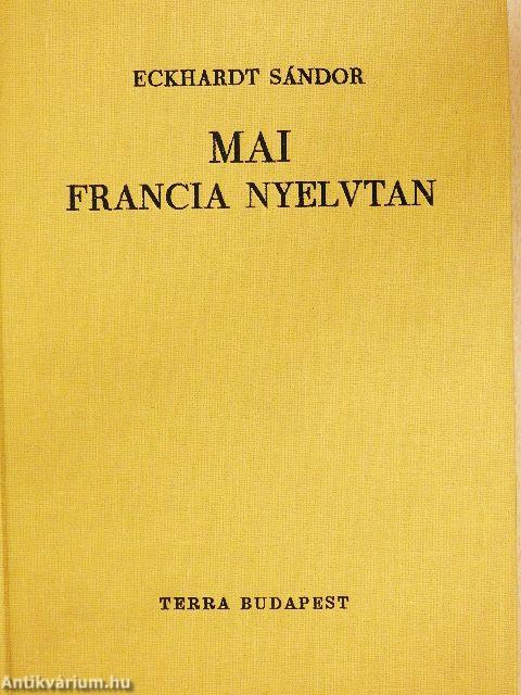 Mai francia nyelvtan