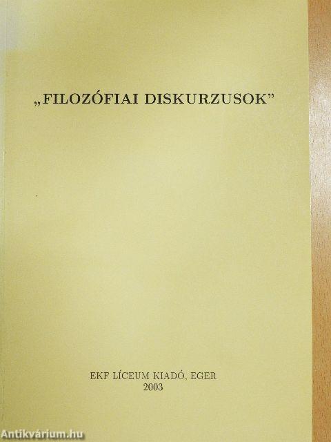 "Filozófiai diskurzusok"