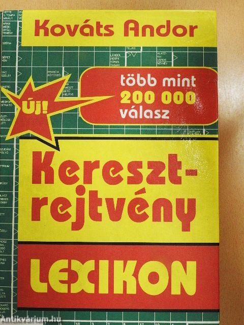 Keresztrejtvény lexikon