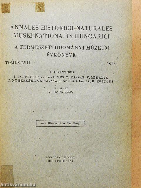 Annales Historico-Naturales Musei Nationalis Hungarici 1965.