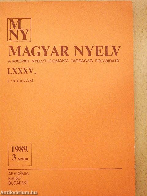 Magyar Nyelv 1989. szeptember