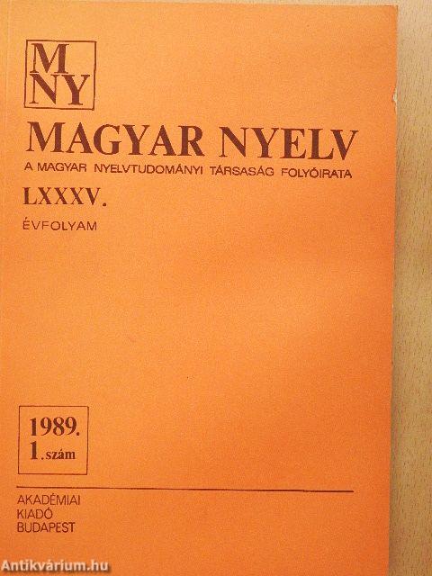 Magyar Nyelv 1989. március