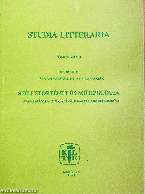 Studia Litteraria Tomus XXVII.