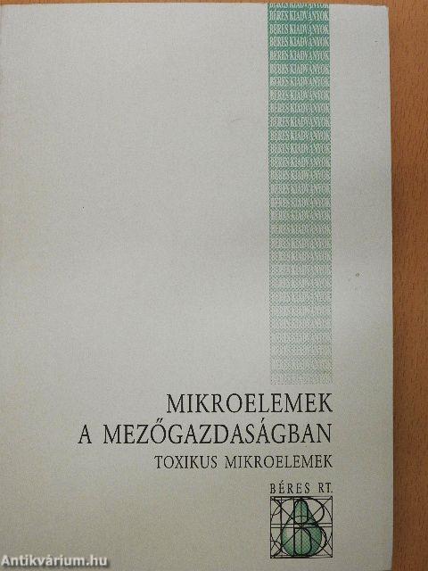 Mikroelemek a mezőgazdaságban III.