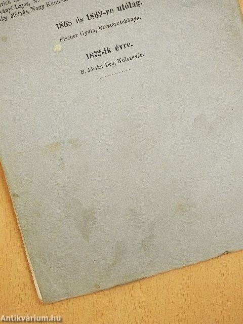 Századok 1871. Martius