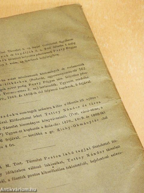 Századok 1871. November