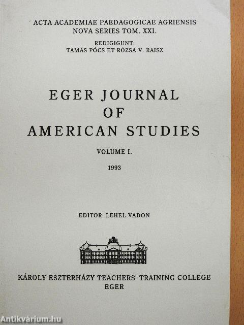 Eger Journal of American Studies I.