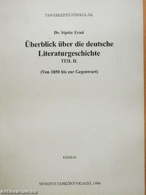 Überblick über die deutsche Literaturgeschichte II.