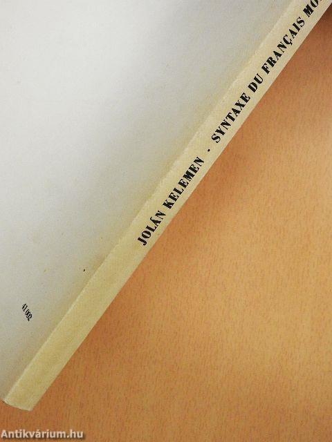 Syntaxe du Francais Moderne