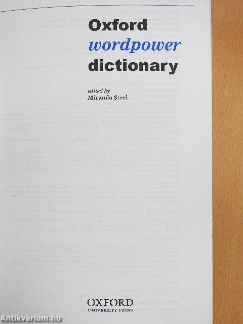Oxford Wordpower Dictionary