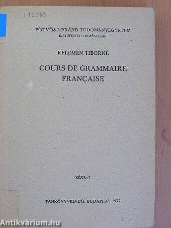 Cours de Grammaire Francaise