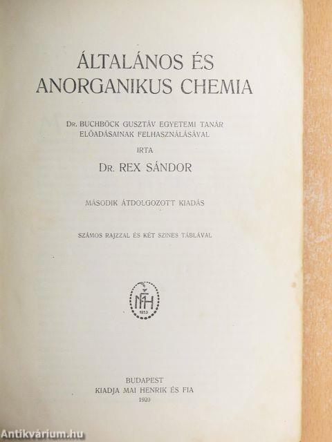 Általános és anorganikus chemia I-III.