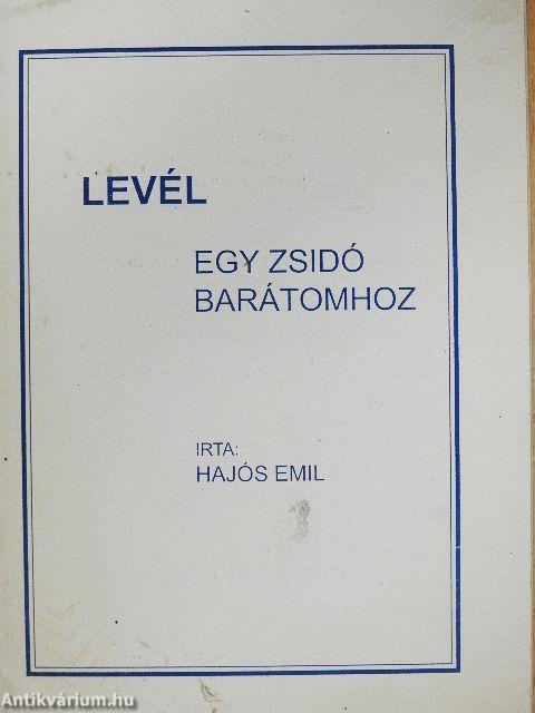 Levél egy zsidó barátomhoz