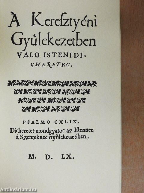 A keresztyéni gyülekezetben való isteni dicséretek