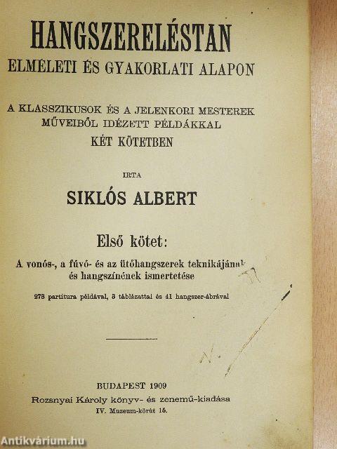 Hangszereléstan elméleti és gyakorlati alapon I-II.