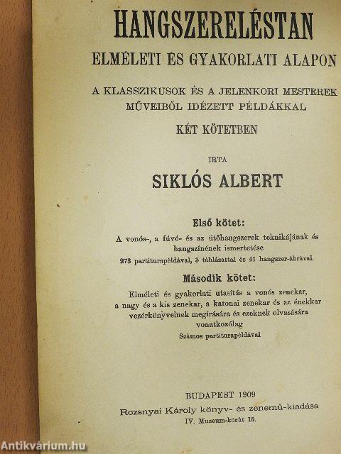 Hangszereléstan elméleti és gyakorlati alapon I-II.