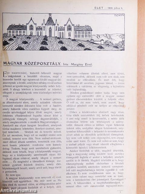 Élet 1909. július-december (fél évfolyam)
